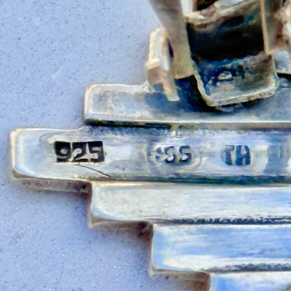 Vintage Silver Art Deco Earrings - Picture 9 of 10